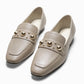 Vinci Shoes Barbara Greige Loafers