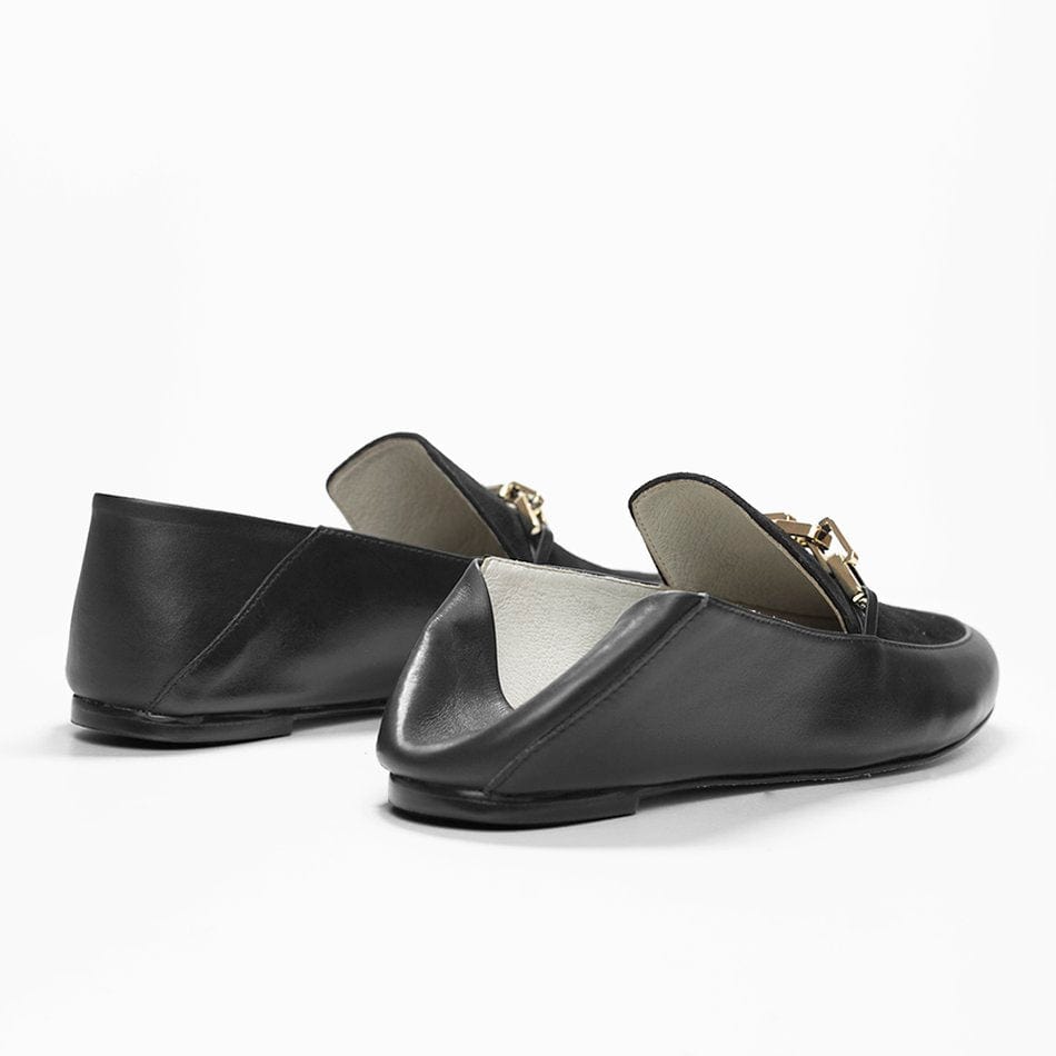 Vinci Shoes Adriana Black Loafers