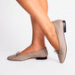 Vinci Shoes Dafne Greige Ballerinas
