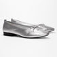 Vinci Shoes Dafne Silver Ballerinas