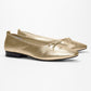 Vinci Shoes Dafne Gold Ballerinas