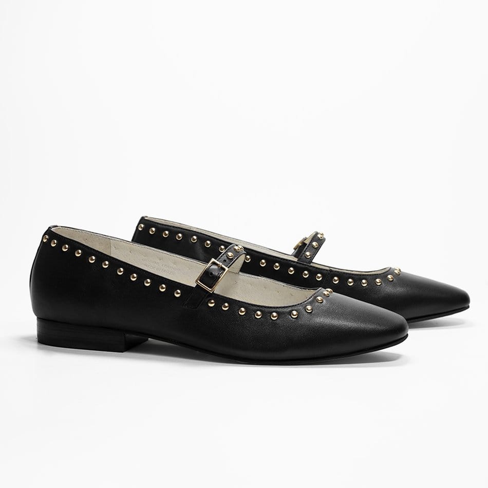 Vinci Shoes Frances Black Ballerinas