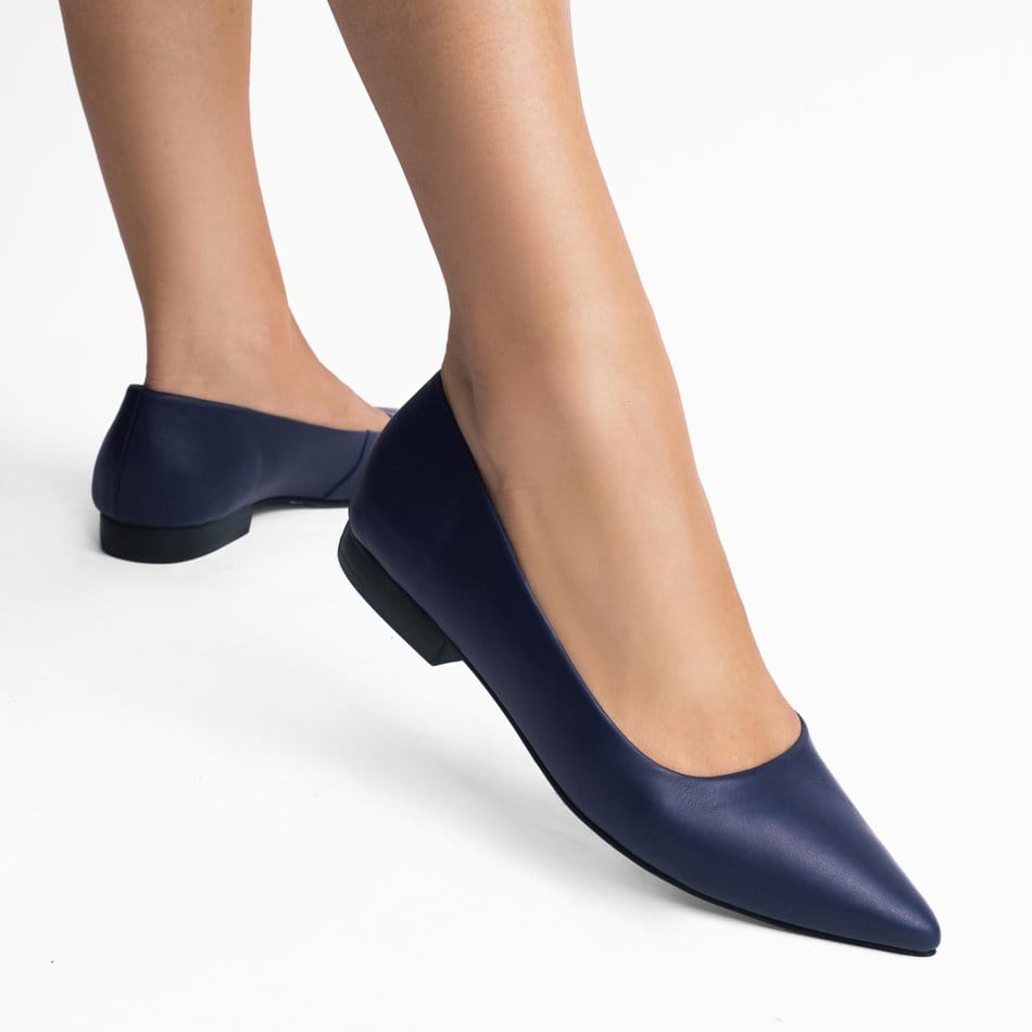 Navy ballerinas sales