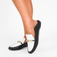Vinci Shoes Adriana B&W Loafers