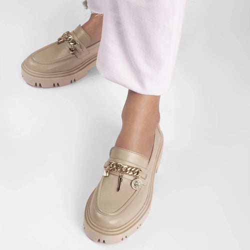 Maite Beige Loafers