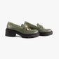 Maite Military Green Loafers