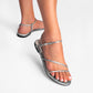 Vinci Shoes Bora Bora Silver Sandals