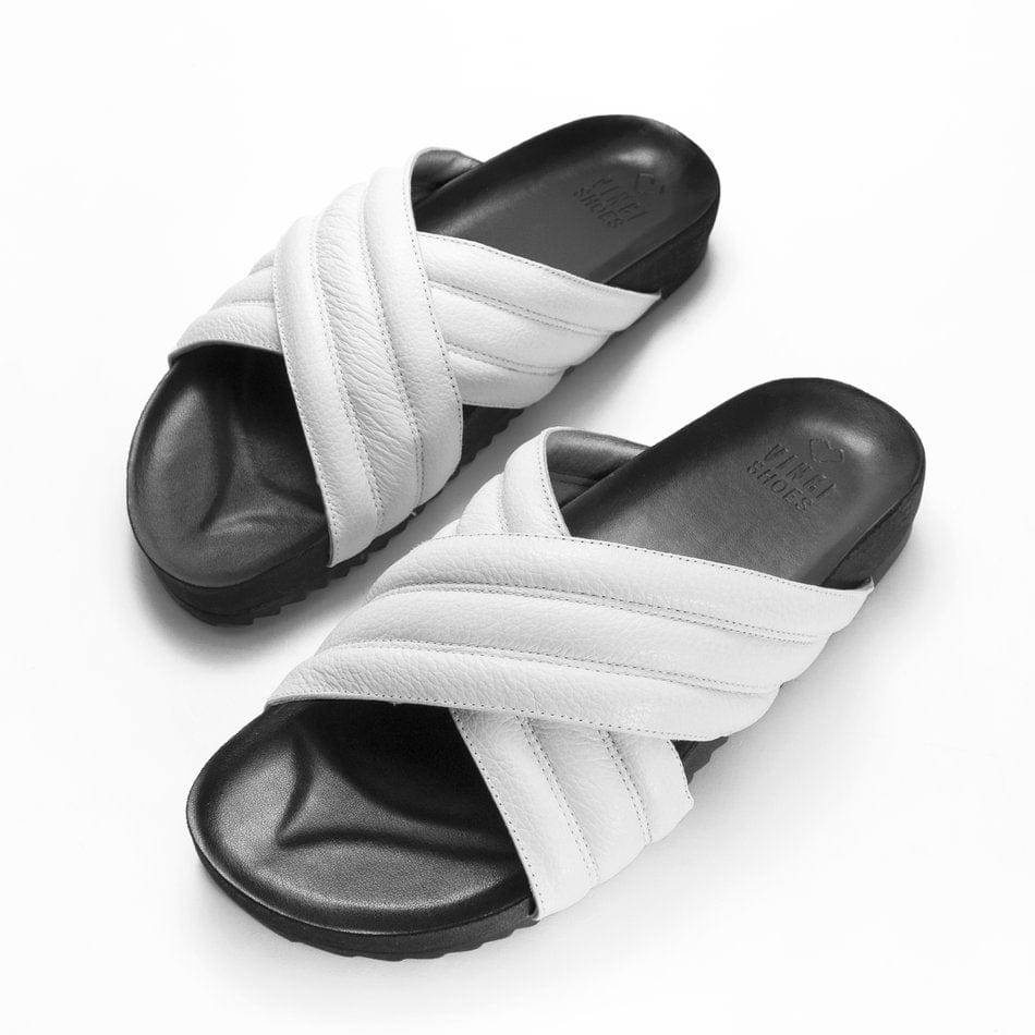 Vinci Shoes 7 [SALE]Sandy White Sandals