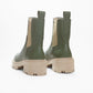 Vinci Shoes Lia Millitary Green Chelsea Boots