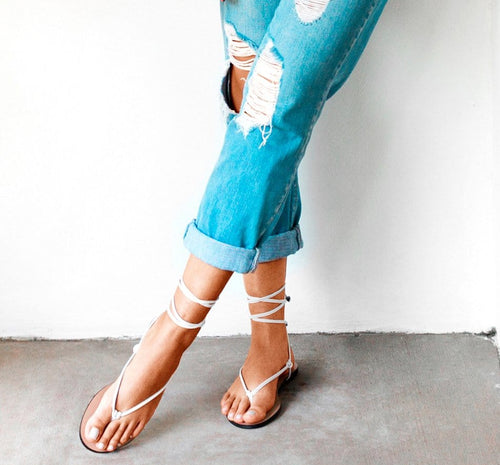 Melina White Sandals