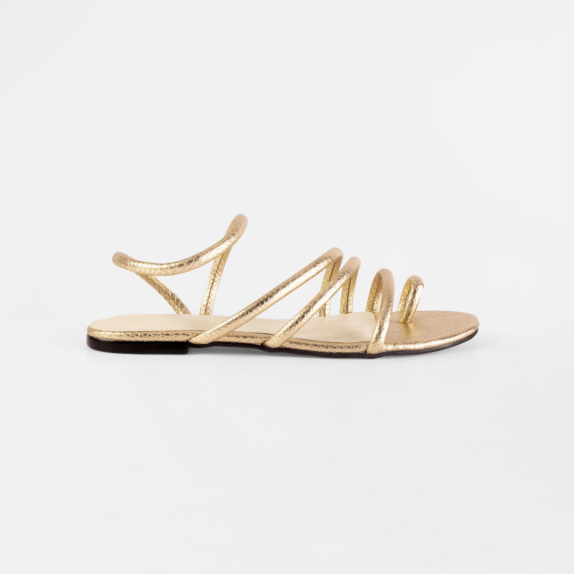 Vinci Shoes Alana Gold Sandals