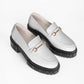 Vinci Shoes Angelica White Loafers