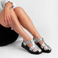 Vinci Shoes Ayla Silver Flatforms