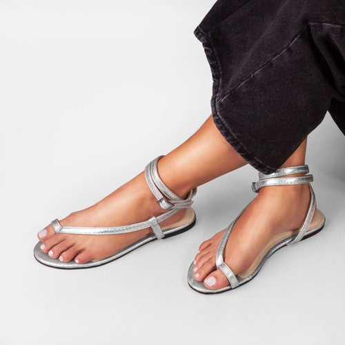 Cassis Silver Sandals