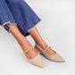Vinci Shoes Cecilia Beige Ballerinas