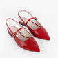 Vinci Shoes Cecilia Red Ballerinas