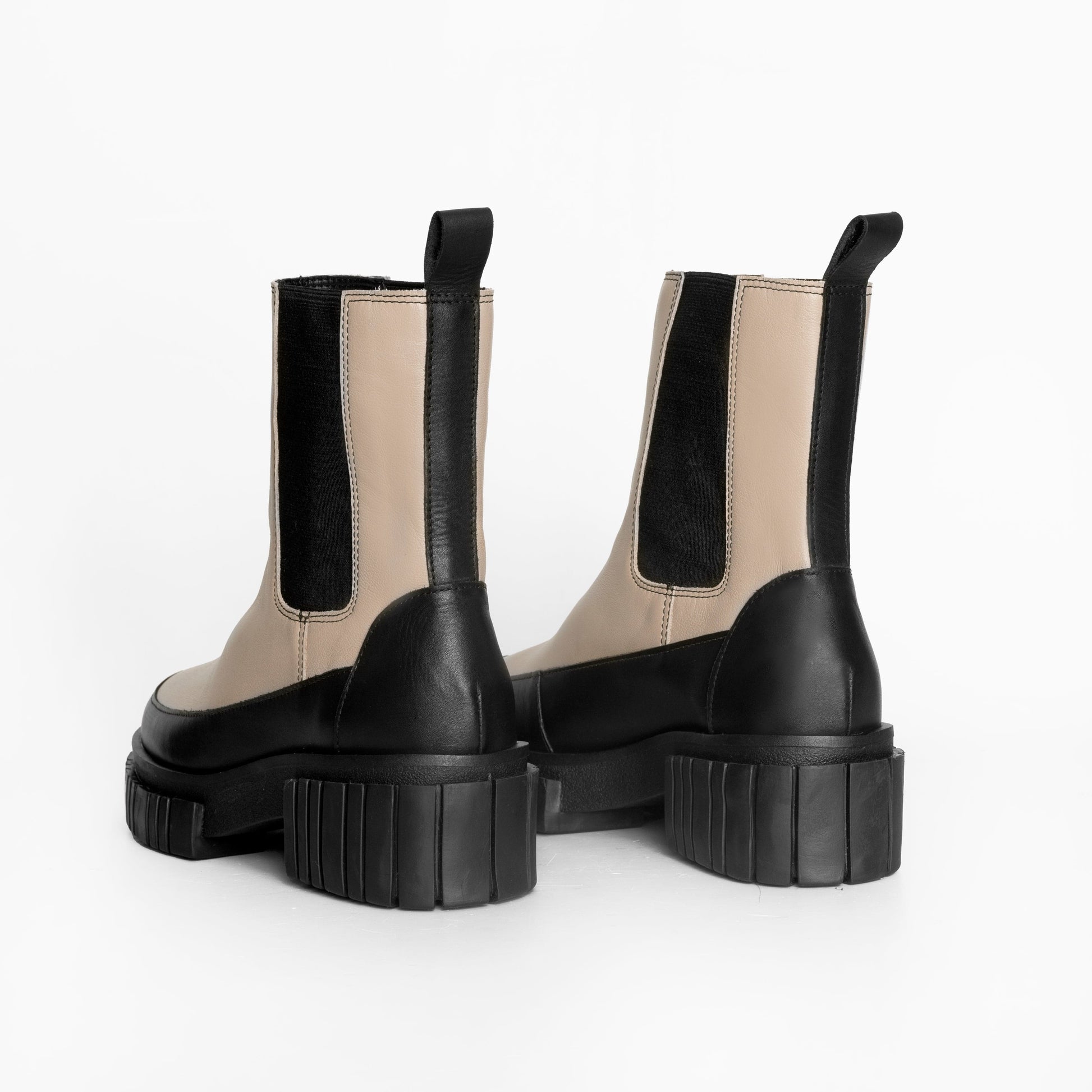 Vinci Shoes Celina Beige Chelsea Boot