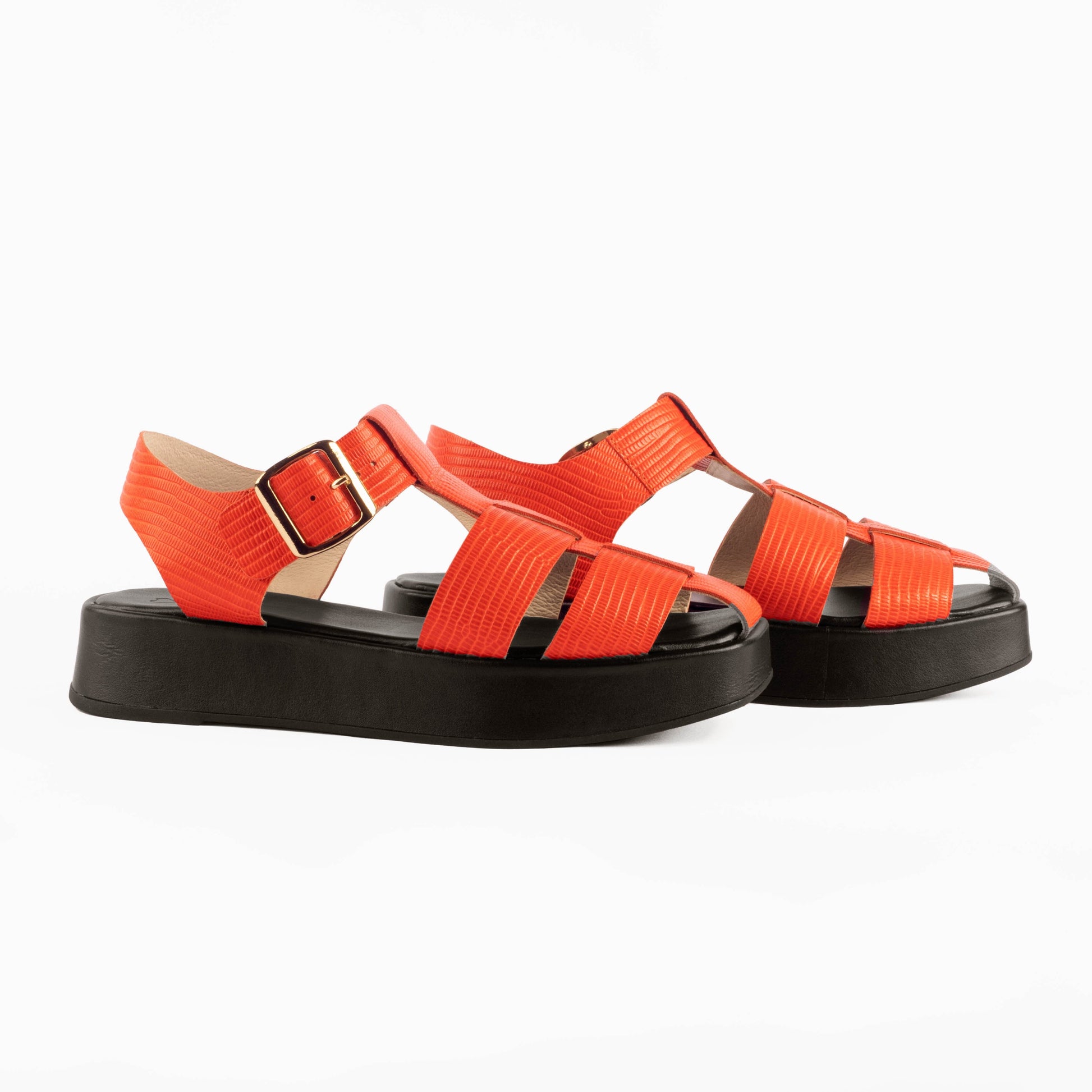 Vinci Shoes Ayla Papaya Flatforms