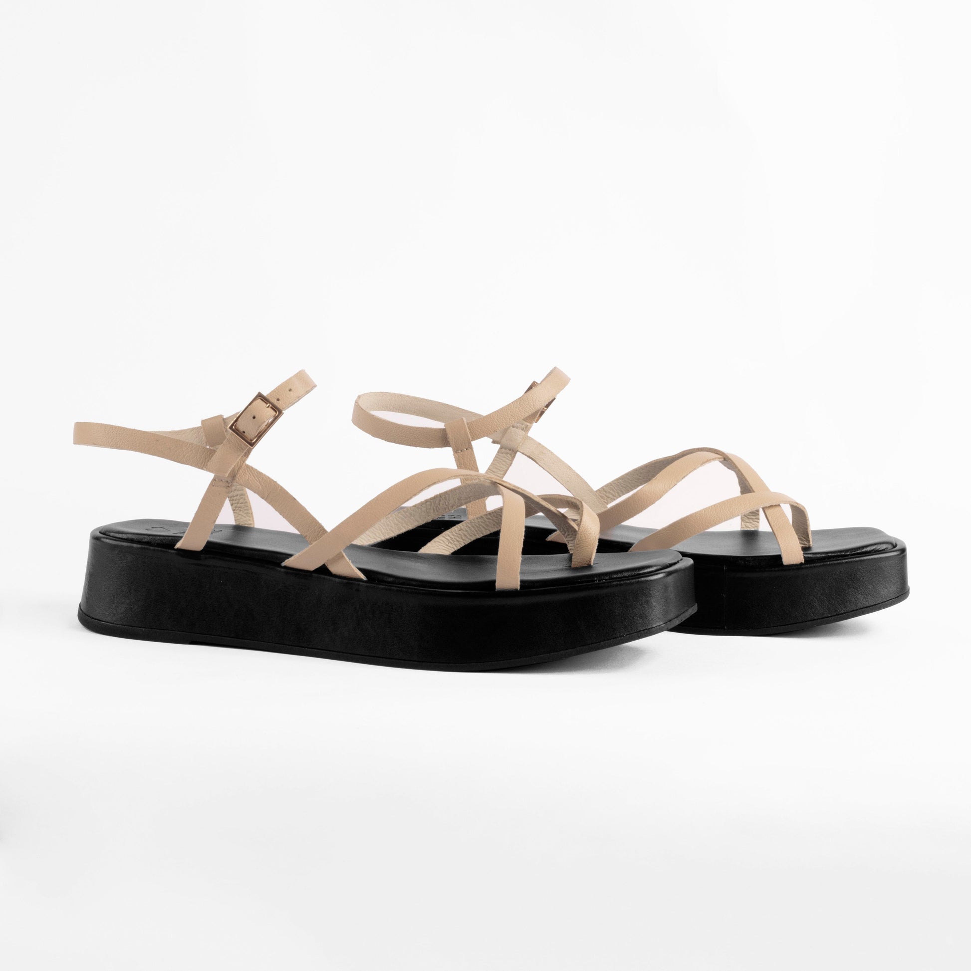 Vinci Shoes Kyoto Beige Flatforms