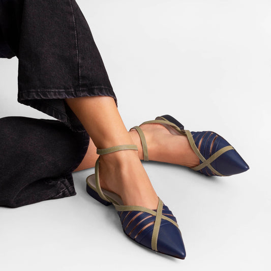Vinci Shoes Livia Avocado Ballerinas