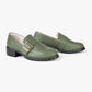 Lorena Military Green Loafers
