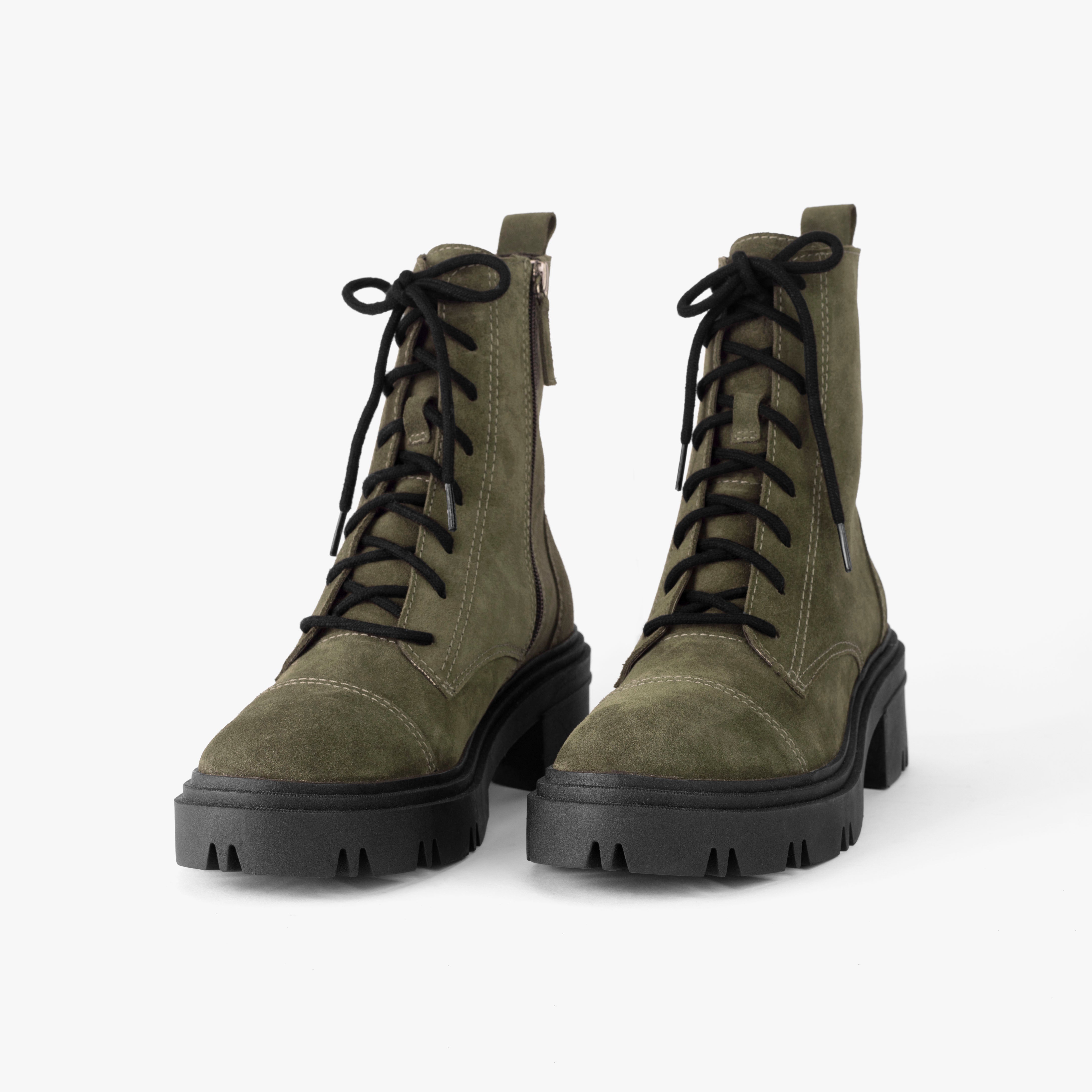 Olive green combat on sale boots