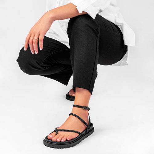 Thaina Black Sandals