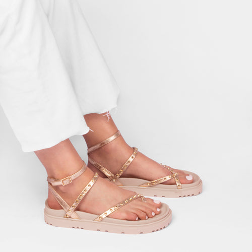 Thaina Gold Sandals