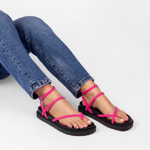 Thaina Hot Pink Sandals