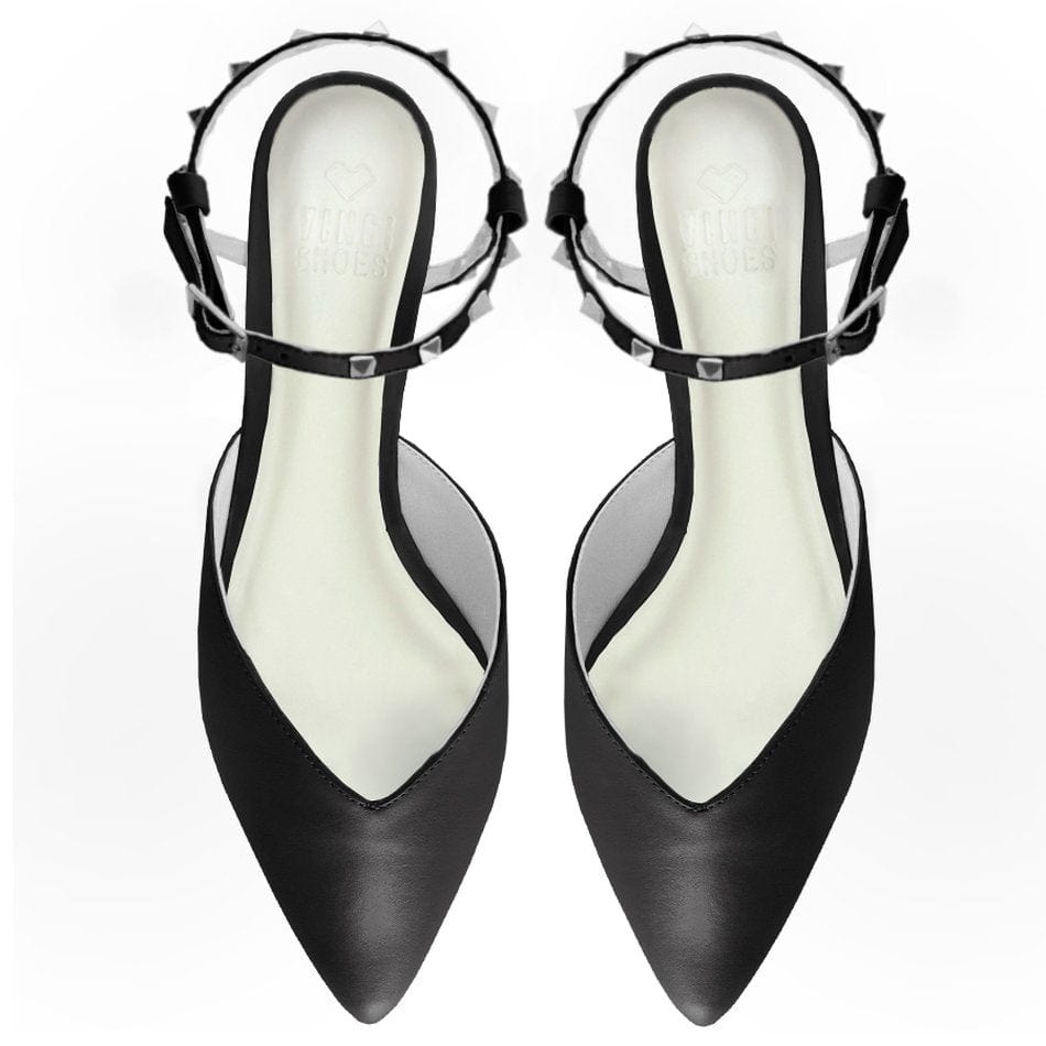 Vinci Shoes Donna Black Ballerinas