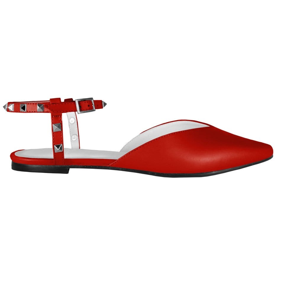 Vinci Shoes Donna Red Ballerinas