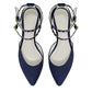 Vinci Shoes Margot Navy Blue Ballerinas