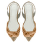 Vinci Shoes Cintia Gold Ballerinas