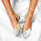 Vinci Shoes Monalisa Metallic Ballerinas