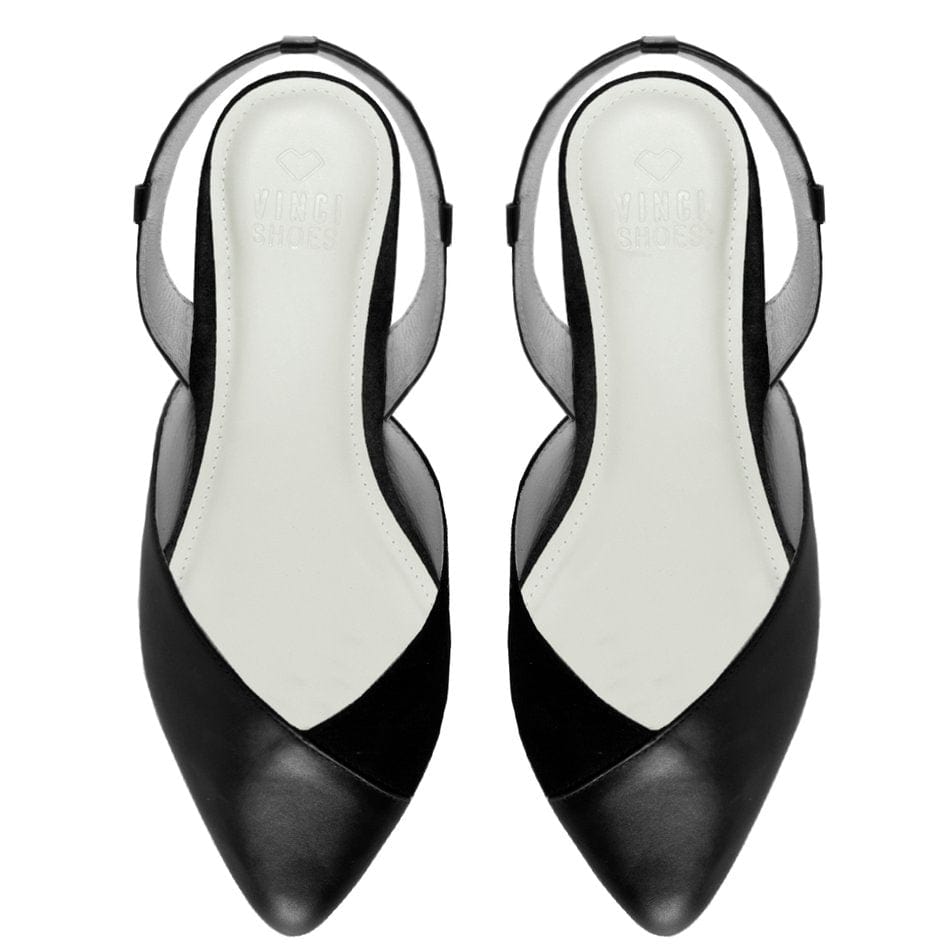 Vinci Shoes Monalisa Full Black Ballerinas