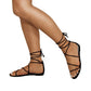 Vinci Shoes Cicy Black Sandals