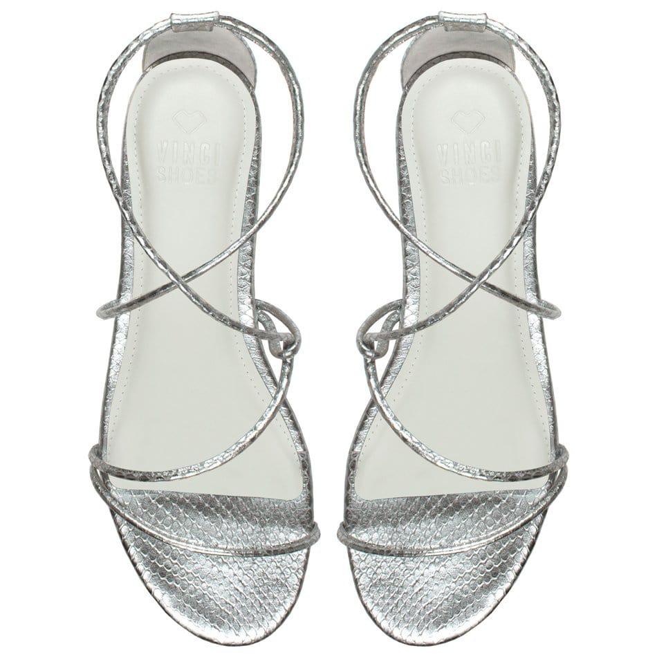 Vinci Shoes Cicy Silver Sandals