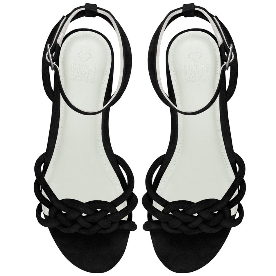 Vinci Shoes Fefa Black Sandals