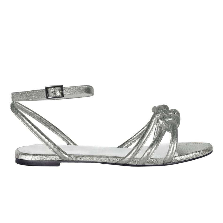 Vinci Shoes Fefa Silver Sandals