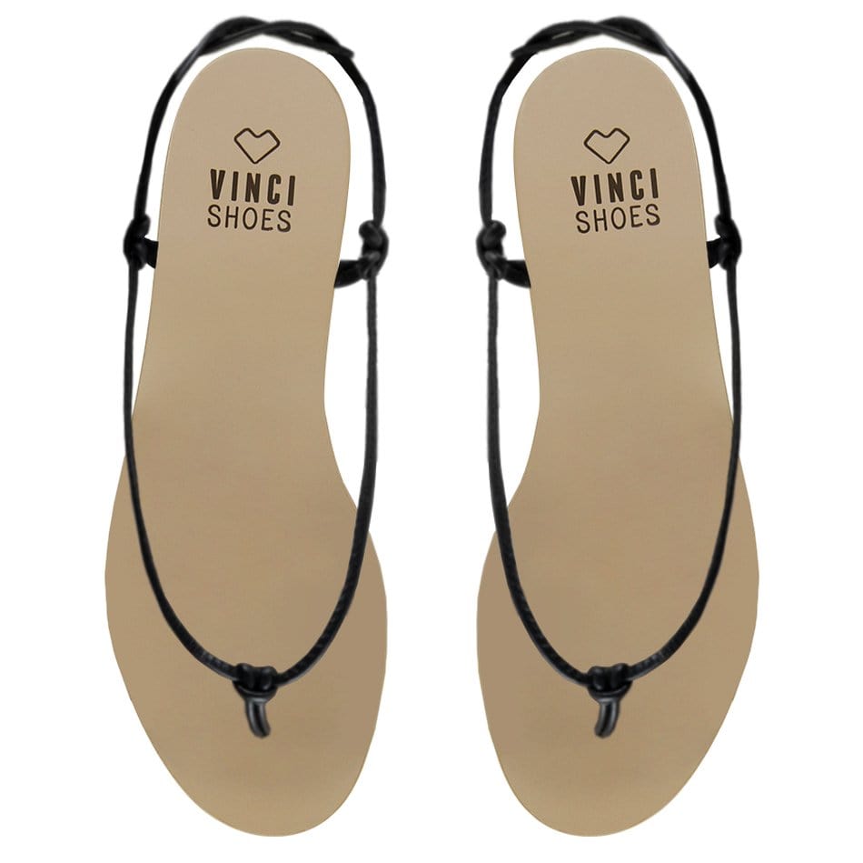 Vinci Shoes Melina Black Sandals