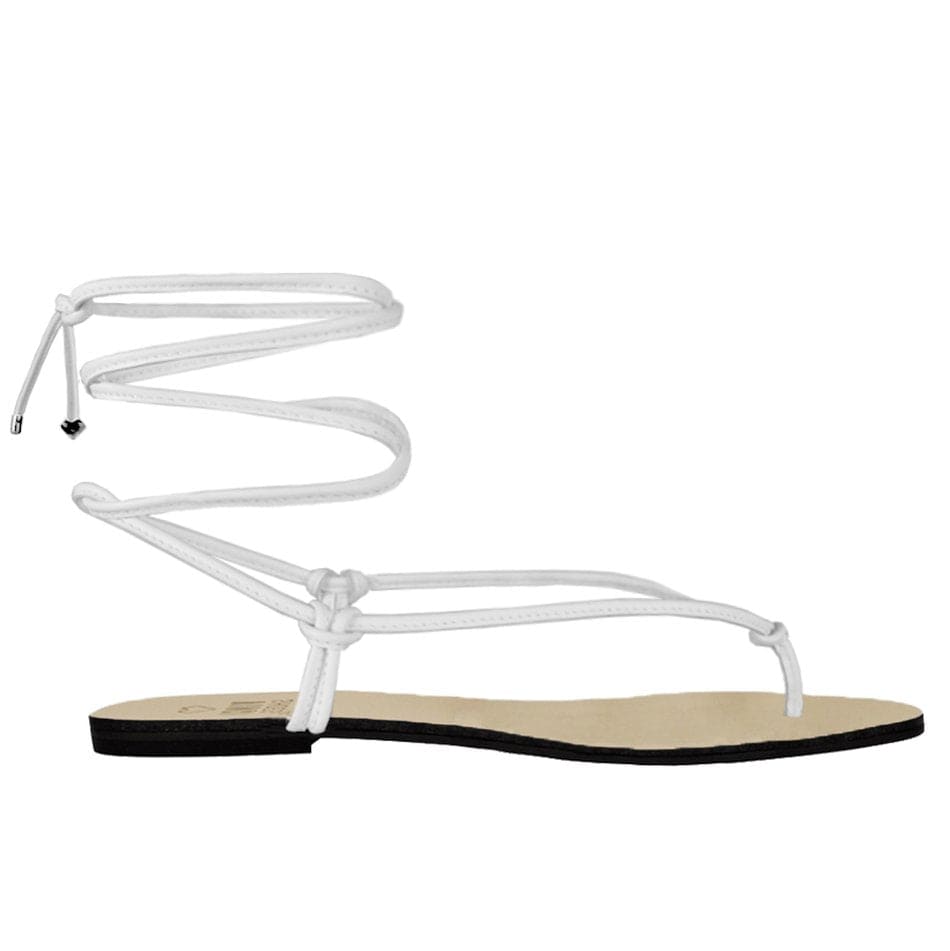 Vinci Shoes Melina White Sandals
