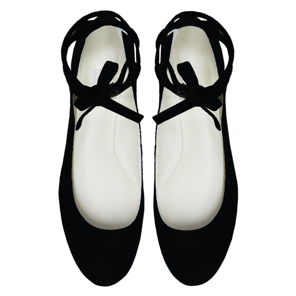 Vinci Shoes Black Ballerinas