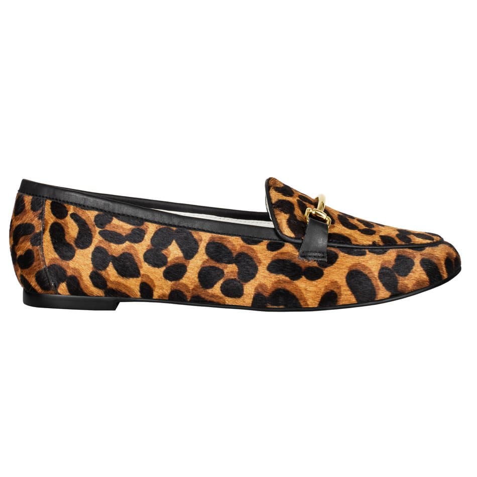 Vinci Shoes Isa Animal Print Loafers