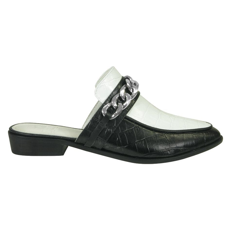 Vinci Shoes Sara B&W Mules